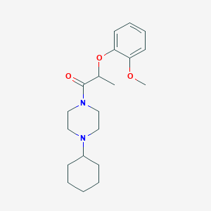 molecular formula C20H30N2O3 B4670902 1-cyclohexyl-4-[2-(2-methoxyphenoxy)propanoyl]piperazine 