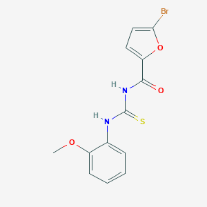 molecular formula C13H11BrN2O3S B467091 5-bromo-N-((2-methoxyphenyl)carbamothioyl)furan-2-carboxamide CAS No. 536722-69-7