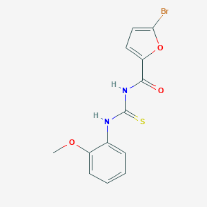 molecular formula C13H11BrN2O3S B467091 5-bromo-N-((2-méthoxyphényl)carbamothioyl)furan-2-carboxamide CAS No. 536722-69-7