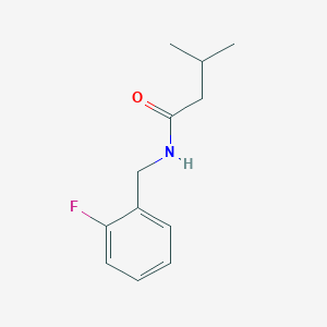 molecular formula C12H16FNO B4670929 N-(2-fluorobenzyl)-3-methylbutanamide 