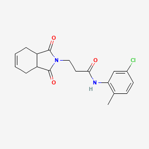 molecular formula C18H19ClN2O3 B4670989 N-(5-chloro-2-methylphenyl)-3-(1,3-dioxo-1,3,3a,4,7,7a-hexahydro-2H-isoindol-2-yl)propanamide 