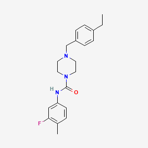 molecular formula C21H26FN3O B4671009 4-(4-ethylbenzyl)-N-(3-fluoro-4-methylphenyl)-1-piperazinecarboxamide 