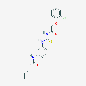 molecular formula C20H22ClN3O3S B4671040 N-{3-[({[(2-chlorophenoxy)acetyl]amino}carbonothioyl)amino]phenyl}pentanamide 