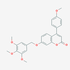 molecular formula C26H24O7 B4671058 4-(4-methoxyphenyl)-7-[(3,4,5-trimethoxybenzyl)oxy]-2H-chromen-2-one 