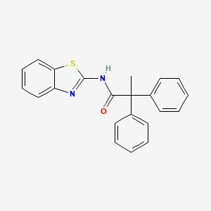 molecular formula C22H18N2OS B4671065 N-1,3-benzothiazol-2-yl-2,2-diphenylpropanamide 