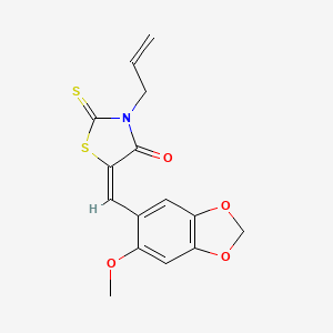 3-allyl-5-[(6-methoxy-1,3-benzodioxol-5-yl)methylene]-2-thioxo-1,3-thiazolidin-4-one