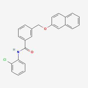 molecular formula C24H18ClNO2 B4671071 N-(2-chlorophenyl)-3-[(2-naphthyloxy)methyl]benzamide 