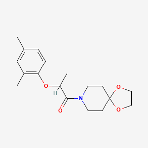 molecular formula C18H25NO4 B4671085 8-[2-(2,4-dimethylphenoxy)propanoyl]-1,4-dioxa-8-azaspiro[4.5]decane 