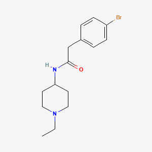 molecular formula C15H21BrN2O B4671109 2-(4-bromophenyl)-N-(1-ethyl-4-piperidinyl)acetamide 