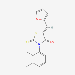 molecular formula C16H13NO2S2 B4671114 3-(2,3-dimethylphenyl)-5-(2-furylmethylene)-2-thioxo-1,3-thiazolidin-4-one 