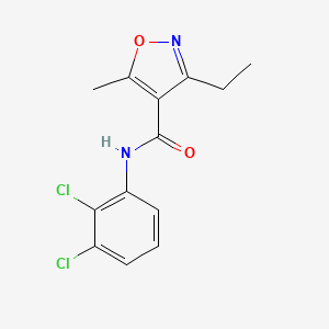 molecular formula C13H12Cl2N2O2 B4671150 N-(2,3-dichlorophenyl)-3-ethyl-5-methyl-4-isoxazolecarboxamide 