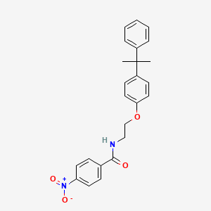 molecular formula C24H24N2O4 B4671181 N-{2-[4-(1-methyl-1-phenylethyl)phenoxy]ethyl}-4-nitrobenzamide 