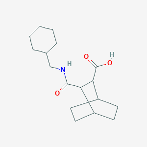 molecular formula C17H27NO3 B4671183 3-{[(cyclohexylmethyl)amino]carbonyl}bicyclo[2.2.2]octane-2-carboxylic acid 