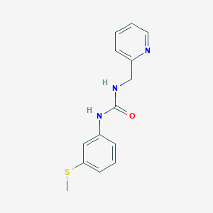 molecular formula C14H15N3OS B4671234 N-[3-(methylthio)phenyl]-N'-(2-pyridinylmethyl)urea 