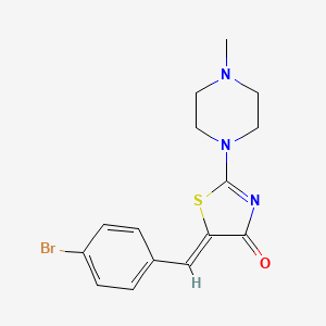 molecular formula C15H16BrN3OS B4671240 5-(4-bromobenzylidene)-2-(4-methyl-1-piperazinyl)-1,3-thiazol-4(5H)-one 