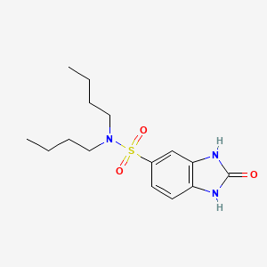 molecular formula C15H23N3O3S B4671256 N,N-dibutyl-2-oxo-2,3-dihydro-1H-benzimidazole-5-sulfonamide 