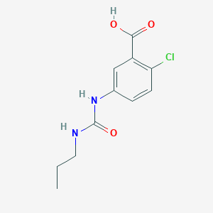 molecular formula C11H13ClN2O3 B4671259 2-chloro-5-{[(propylamino)carbonyl]amino}benzoic acid 