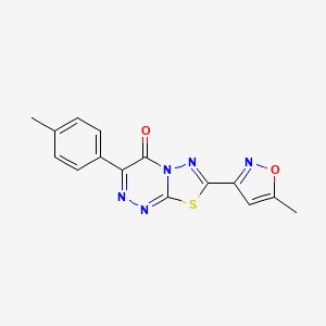 molecular formula C15H11N5O2S B4671276 7-(5-methyl-3-isoxazolyl)-3-(4-methylphenyl)-4H-[1,3,4]thiadiazolo[2,3-c][1,2,4]triazin-4-one 