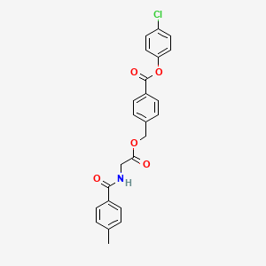 4-chlorophenyl 4-({[N-(4-methylbenzoyl)glycyl]oxy}methyl)benzoate