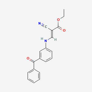 molecular formula C19H16N2O3 B4671327 ethyl 3-[(3-benzoylphenyl)amino]-2-cyanoacrylate 
