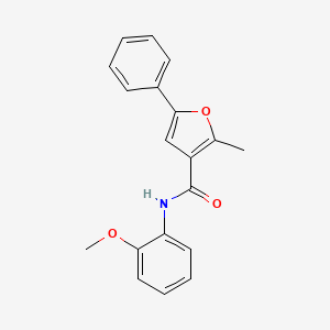 molecular formula C19H17NO3 B4671341 N-(2-methoxyphenyl)-2-methyl-5-phenyl-3-furamide 