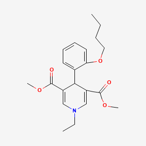 molecular formula C21H27NO5 B4671357 dimethyl 4-(2-butoxyphenyl)-1-ethyl-1,4-dihydro-3,5-pyridinedicarboxylate 