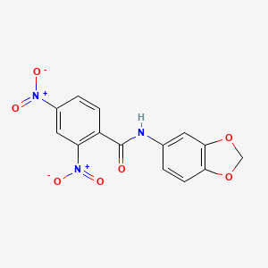 molecular formula C14H9N3O7 B4671365 N-1,3-benzodioxol-5-yl-2,4-dinitrobenzamide 