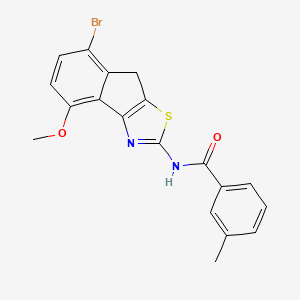 molecular formula C19H15BrN2O2S B4671409 N-(7-bromo-4-methoxy-8H-indeno[1,2-d][1,3]thiazol-2-yl)-3-methylbenzamide 