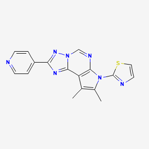 molecular formula C17H13N7S B4671426 8,9-dimethyl-2-(4-pyridinyl)-7-(1,3-thiazol-2-yl)-7H-pyrrolo[3,2-e][1,2,4]triazolo[1,5-c]pyrimidine 