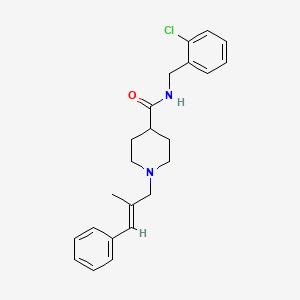 molecular formula C23H27ClN2O B4671445 N-(2-chlorobenzyl)-1-(2-methyl-3-phenyl-2-propen-1-yl)-4-piperidinecarboxamide 