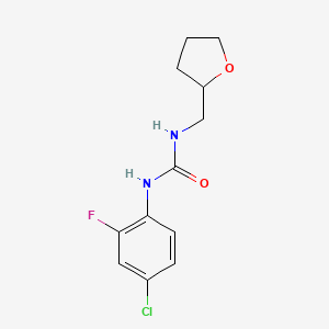molecular formula C12H14ClFN2O2 B4671482 N-(4-chloro-2-fluorophenyl)-N'-(tetrahydro-2-furanylmethyl)urea 