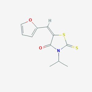 molecular formula C11H11NO2S2 B4671489 5-(2-furylmethylene)-3-isopropyl-2-thioxo-1,3-thiazolidin-4-one 