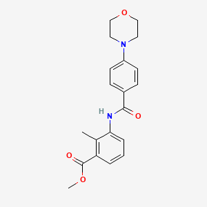molecular formula C20H22N2O4 B4671509 methyl 2-methyl-3-{[4-(4-morpholinyl)benzoyl]amino}benzoate 