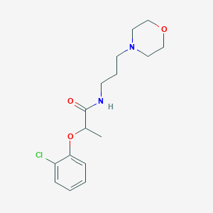 molecular formula C16H23ClN2O3 B4671530 2-(2-chlorophenoxy)-N-[3-(4-morpholinyl)propyl]propanamide 
