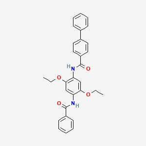 molecular formula C30H28N2O4 B4671535 N-[4-(benzoylamino)-2,5-diethoxyphenyl]-4-biphenylcarboxamide 