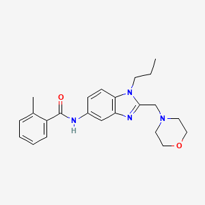 molecular formula C23H28N4O2 B4671546 2-methyl-N-[2-(4-morpholinylmethyl)-1-propyl-1H-benzimidazol-5-yl]benzamide 