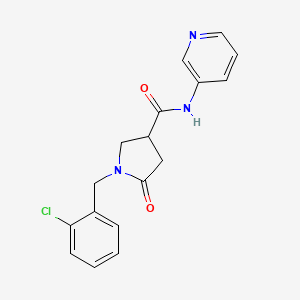 molecular formula C17H16ClN3O2 B4671551 1-(2-chlorobenzyl)-5-oxo-N-3-pyridinyl-3-pyrrolidinecarboxamide 
