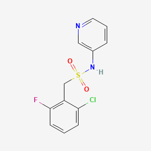 molecular formula C12H10ClFN2O2S B4671576 1-(2-chloro-6-fluorophenyl)-N-3-pyridinylmethanesulfonamide 