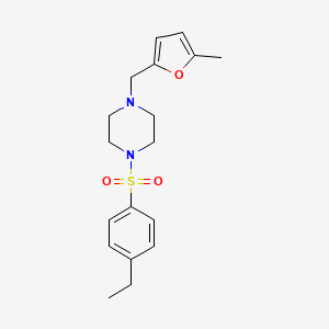 molecular formula C18H24N2O3S B4671590 1-[(4-ethylphenyl)sulfonyl]-4-[(5-methyl-2-furyl)methyl]piperazine 