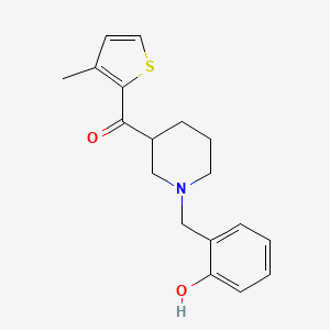 molecular formula C18H21NO2S B4671616 [1-(2-hydroxybenzyl)-3-piperidinyl](3-methyl-2-thienyl)methanone 