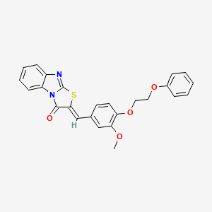 molecular formula C25H20N2O4S B4671620 2-[3-methoxy-4-(2-phenoxyethoxy)benzylidene][1,3]thiazolo[3,2-a]benzimidazol-3(2H)-one 