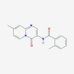 molecular formula C17H15N3O2 B4671633 2-methyl-N-(8-methyl-4-oxo-4H-pyrido[1,2-a]pyrimidin-3-yl)benzamide 