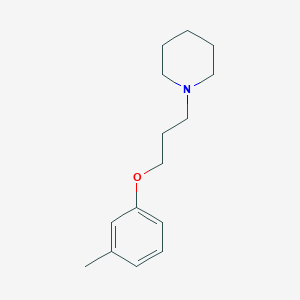 molecular formula C15H23NO B4671638 1-[3-(3-methylphenoxy)propyl]piperidine 