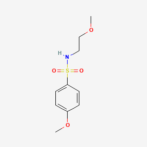 molecular formula C10H15NO4S B4671644 4-methoxy-N-(2-methoxyethyl)benzenesulfonamide 