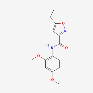 molecular formula C14H16N2O4 B4671663 N-(2,4-dimethoxyphenyl)-5-ethyl-3-isoxazolecarboxamide 