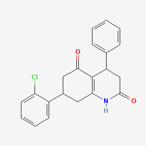 molecular formula C21H18ClNO2 B4671676 7-(2-chlorophenyl)-4-phenyl-4,6,7,8-tetrahydro-2,5(1H,3H)-quinolinedione 