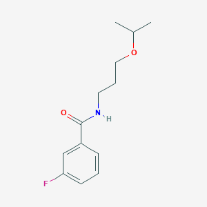 molecular formula C13H18FNO2 B4671709 3-fluoro-N-(3-isopropoxypropyl)benzamide 