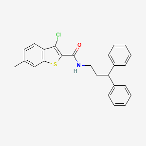 molecular formula C25H22ClNOS B4671727 3-chloro-N-(3,3-diphenylpropyl)-6-methyl-1-benzothiophene-2-carboxamide 