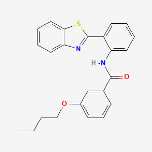 molecular formula C24H22N2O2S B4671750 N-[2-(1,3-benzothiazol-2-yl)phenyl]-3-butoxybenzamide 