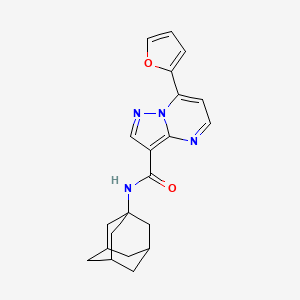 molecular formula C21H22N4O2 B4671784 N-1-adamantyl-7-(2-furyl)pyrazolo[1,5-a]pyrimidine-3-carboxamide 